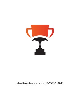 Trophy icon logo design vector illustration template