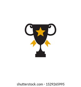 Trophy icon logo design vector illustration template