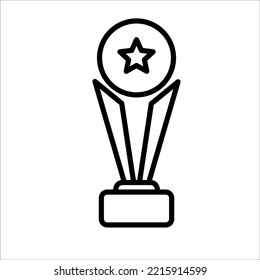 Trophy Icon Logo Design Vector Template Illustration Sign And Symbol
