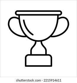 Trophy Icon Logo Design Vector Template Illustration Sign And Symbol