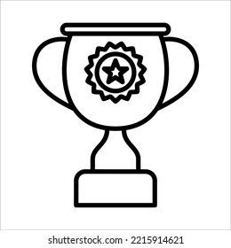 Trophy Icon Logo Design Vector Template Illustration Sign And Symbol