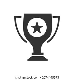 Icono de trofeo. trofeo de logo aislado en fondo blanco