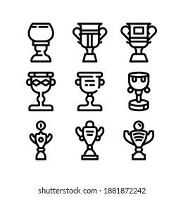 icono de trofeo o logotipo símbolo de signo aislado ilustración vectorial - Colección de iconos vectoriales de estilo negro de alta calidad
