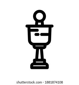 Trophäensymbol oder Logo einzeln auf Zeichen, Vektorgrafik - hochwertige Vektorsymbole in schwarzem Stil

