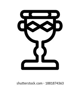 icono de trofeo o logotipo símbolo de señas aislado ilustración vectorial de alta calidad estilo negro iconos vectoriales
