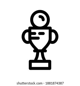 icono de trofeo o logotipo símbolo de señas aislado ilustración vectorial de alta calidad estilo negro iconos vectoriales
