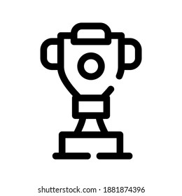 icono de trofeo o logotipo símbolo de señas aislado ilustración vectorial de alta calidad estilo negro iconos vectoriales
