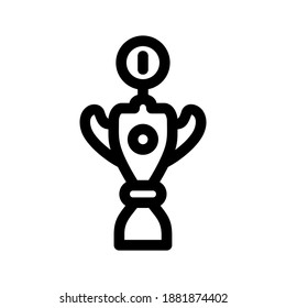 icono de trofeo o logotipo símbolo de señas aislado ilustración vectorial de alta calidad estilo negro iconos vectoriales
