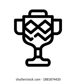 icono de trofeo o logotipo símbolo de señas aislado ilustración vectorial de alta calidad estilo negro iconos vectoriales

