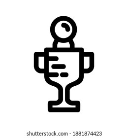 trophy icon or logo isolated sign symbol vector illustration - high quality black style vector icons
