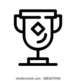 trophy icon or logo isolated sign symbol vector illustration - high quality black style vector icons
