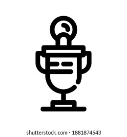 icono de trofeo o logotipo símbolo de señas aislado ilustración vectorial de alta calidad estilo negro iconos vectoriales
