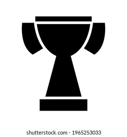 Trophäensymbol oder Logo einzeln auf Zeichen, Vektorgrafik - hochwertige Vektorsymbole in schwarzem Stil
