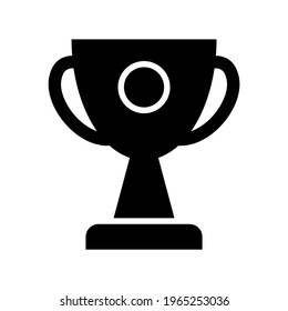 icono de trofeo o logotipo símbolo de señas aislado ilustración vectorial de alta calidad estilo negro iconos vectoriales
