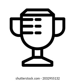 trophy icon or logo isolated sign symbol vector illustration - high quality black style vector icons
