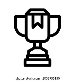 Trophäensymbol oder Logo einzeln auf Zeichen, Vektorgrafik - hochwertige Vektorsymbole in schwarzem Stil
