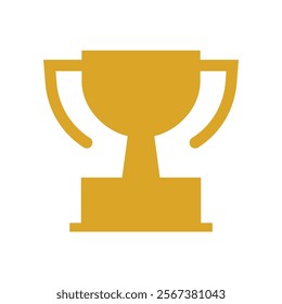 Trophy icon logo silhouette design template isolated illustration