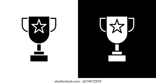 Logotipo del icono del trofeo. símbolos gráficos simples