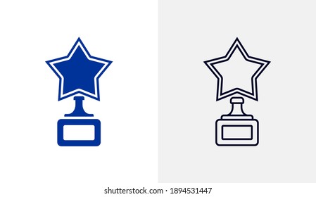 Trophy icon logo vector template, Education icon concepts, Creative design