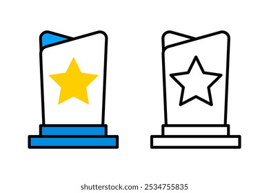 Trophy icon object cartoon, sticker flat vector