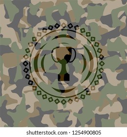 trophy icon on camo pattern