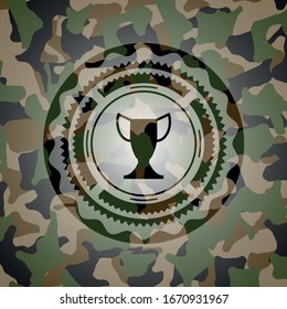 trophy icon on camo texture