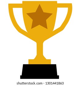 Trophy icon on gray background. flat style. Trophy icon  for your web site design, logo, app, UI. Trophy cup symbol. champions trophy sign.  champions cup sing.