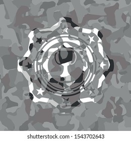 trophy icon on grey camo pattern