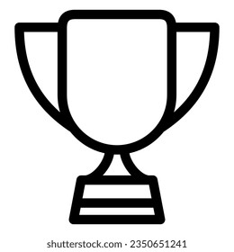 trophy icon on transparent background