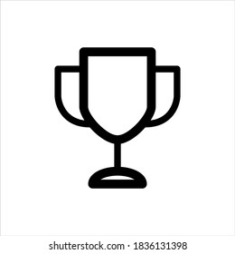 Trophy icon on white background
