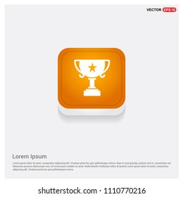Trophy Icon Orange Abstract Web Button - Free vector icon