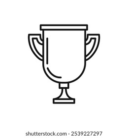Trophy icon outline collection or set in black and white