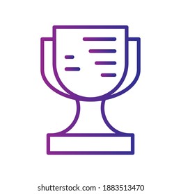 trophy icon. outline sport icons. gradient colors. suitable for use in applications, websites, social media, catalogue, brochures, etc. vector icon.