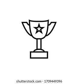 trophy icon  outline style for your web design, logo, UI. illustration.