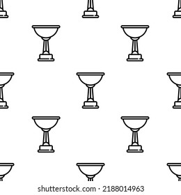 trophy icon pattern. Seamless trophy pattern on white background.