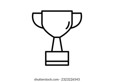 Trophy icon. icon related to Champion, winner, success, reward. Line icon style design. Simple vector design editable