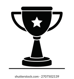 Um ícone de troféu que representa o sucesso e a conquista.