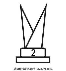 Trophy icon, reward, and champion  vector illustration