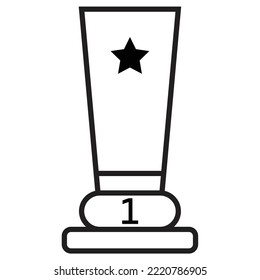 Trophy icon, reward, and champion  vector illustration