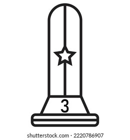 Trophy icon, reward, and champion  vector illustration