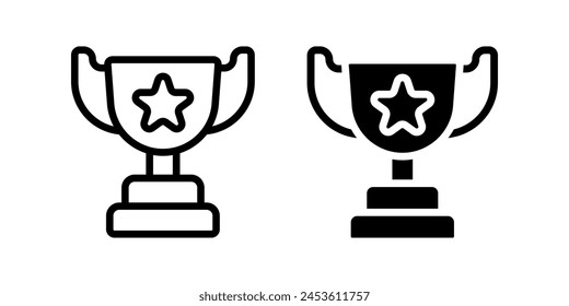 Trophy icon set. flat illustration of vector icon