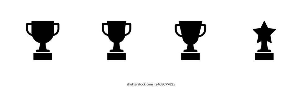 Trophy icon set vector illustration. for web, ui, and mobile apps