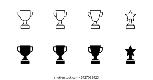 Trophy icon set vector illustration. for web, ui, and mobile apps
