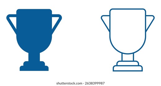 trophy icon set. Vector solid icons collection. Solid and line icon style. eps file. transparent background icon.