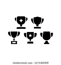 Trophy Icon Set Vector Symbol Design Illustration