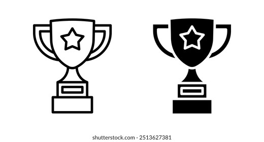 Trophy icon set. winner cup sign. for mobile concept and web design. vector illustration on white background