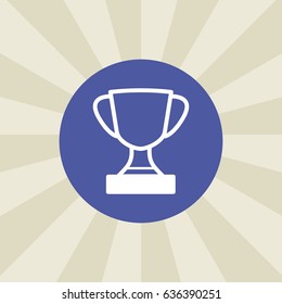 trophy icon. sign design. background