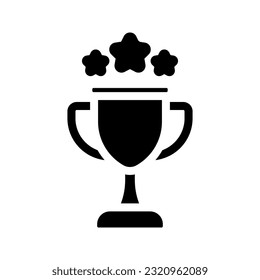 Icono de trofeo. inicio de sesión para concepto móvil y diseño web. ilustración vectorial