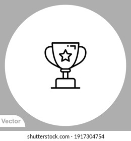 Trophy icon sign vector. Symbol, logo illustration for web and mobile.