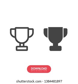 trophy icon. Signs and symbols can be used for web, logo, mobile app, UI, UX - Illustration